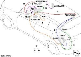 Rep.-Kabel Ethernet diagram for BMW X6 G06 LCI M60iX