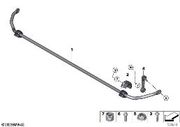 STABILIZER, REAR diagram for BMW 2 Series U06 Active Tourer 220d