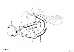 Moteur à commande par dépression diagram for BMW 5 Series E12 520i
