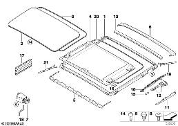 SLID.LIFT. ROOF-COVER/CEILING FRAME diagram for BMW 3 Series E92 LCI 335i