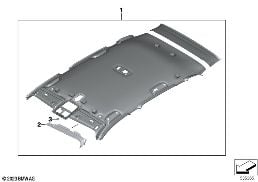 HEADLINING diagram for BMW X5 G05 LCI M60iX