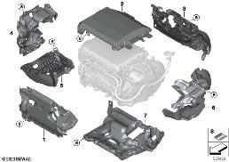 Máquina elétrica Cobertura insonorizante diagram for BMW X2 U10 iX2 eDrive20