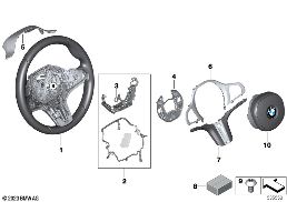 M SPORT STEERING WHEEL, AIRBAG diagram for BMW 1 Series F40 128ti