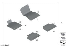 FLOOR MATS diagram for BMW 5 Series G61 Touring 540dX