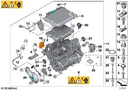 Máquina elétrica eixo dianteiro diagram for BMW X2 U10 iX2 eDrive20