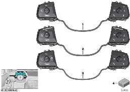 Şalter, Çok fonks.direksiyon simidi diagram for BMW 2 Series F74 Gran Coupé 228 xDrive