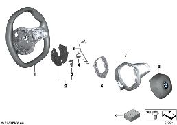 Kierownica sportowa z podusz. powietrz. diagram for BMW 5 Series G68 sedan i5 eDrive35L