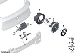 TRUNK LID/CLOSING SYSTEM diagram for BMW 1 Series F20 LCI 118i