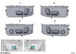 Conm.regul.asiento conductor/acompañante diagram for BMW 3 Series G28 Saloon LCI 320Li