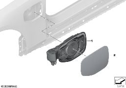 CHARGING SOCKET FLAP FRONT diagram for BMW 5 Series G61 Touring 550eX
