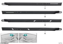 Panel dotykowy przednie drzwi diagram for BMW 5 Series G61 touring 520d