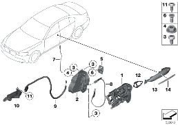 FRONT DOOR CONTROL/DOOR LOCK