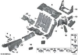 SOUND INSULATING REAR diagram for BMW 7 Series G70 i7 xDrive60
