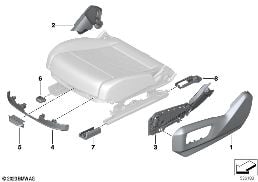 SEAT FRONT SEAT COVERINGS diagram for BMW 5 Series G60 Sedan 520i