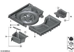 トランク ルーム フロア トレイ diagram for BMW 5 Series G60 セダン 520dX