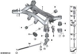 REAR AXLE CARRIER diagram for BMW 4 Series G22 Coupé LCI 420d