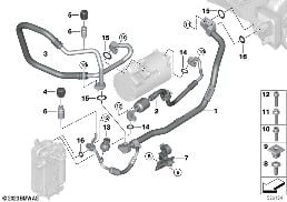 Kältemittelleitungen diagram for BMW 3 Series G20 Limousine LCI 330eX