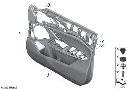 DOOR TRIM PANEL, FRONT diagram for BMW X2 U10 iX2 eDrive20