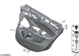 DOOR TRIM, REAR diagram for BMW X2 U10 iX2 eDrive20