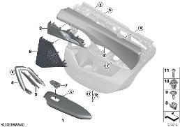 MOUNTING PARTS, DOOR TRIM, REAR diagram for BMW X2 U10 iX2 eDrive20