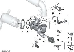 Abgasturbolader mit Schmierung diagram for BMW MINI F56 Cooper