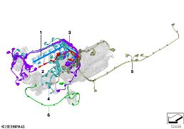 Kabelový svazek motor diagram for BMW X5 G05 LCI 30dX
