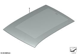 Panoramadak glasdeksel diagram for BMW X2 U10 18d