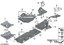 UNDERBODY PANELING - ICE/PHEV diagram for BMW X2 U10 M35iX
