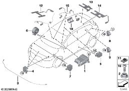 エアバッグ電装品 diagram for BMW X2 U10 20i