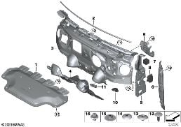 SOUND INSULATING FRONT diagram for BMW X2 U10 iX2 eDrive20