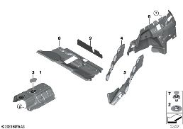 SOUND INSULATING REAR diagram for BMW X2 U10 iX2 eDrive20