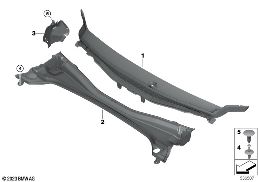 TRIM, WINDSHIELD COWL, OUTER diagram for BMW X2 U10 iX2 eDrive20