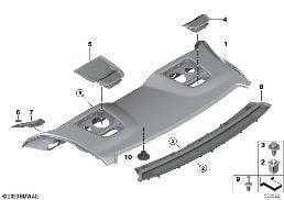 REAR WINDOW SHELF diagram for BMW 4 Series G22 Coupé LCI M440dX