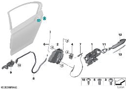 CLOSING SYSTEM, DOOR, REAR