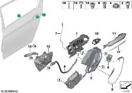 CLOSING SYSTEM, DOOR, REAR