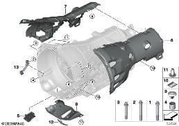 GEARBOX MOUNTING PARTS diagram for BMW 3 Series G21 Touring LCI 320d