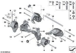 HANGER ASSEMBLY, EDRIVE MOTOR diagram for BMW Rolls-Royce Spectre Coupé RR25 Spectre