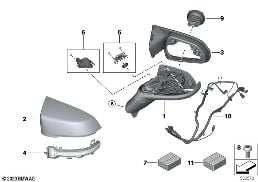 OUTSIDE MIRROR diagram for BMW X2 U10 M35iX