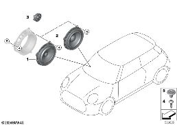 SINGLE PARTS F FRONT DOOR LOUDSPEAKER