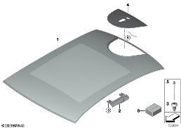PANORAMA GLASS ROOF GLASS PANEL diagram for BMW 5 Series G60 Sedan 520i