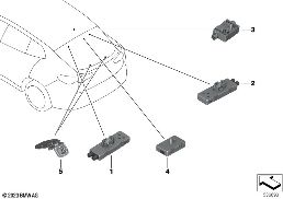 単体部品 アンテナ アンプ ダイバーシティ アンテナ diagram for BMW X2 U10 20i