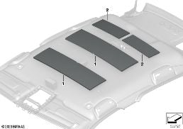 Geluidsisolatie dak diagram for BMW X1 U11 20i