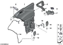 Afzond.onderdelen sproeiervloeistofres. diagram for BMW Rolls-Royce Spectre Coupé RR25 Spectre