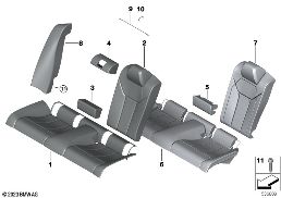 SEAT, REAR, UPHLSTRY/COVER, LOAD-THROUGH
