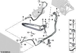 Chladicí potrubí diagram for BMW X3 G01 LCI 20iX