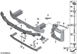 Supporto ant. diagram for BMW X6 G06 LCI 30dX