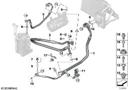 Conduites de réfrigérant diagram for BMW X3 G01 30iX