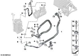 ท่อสารหล่อเย็น diagram for BMW X3 G01 LCI M40iX