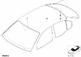GLAZING diagram for BMW 3 Series E46 318i