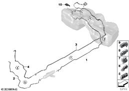 FUEL PIPE AND MOUNTING PARTS diagram for BMW 7 Series G70 740d